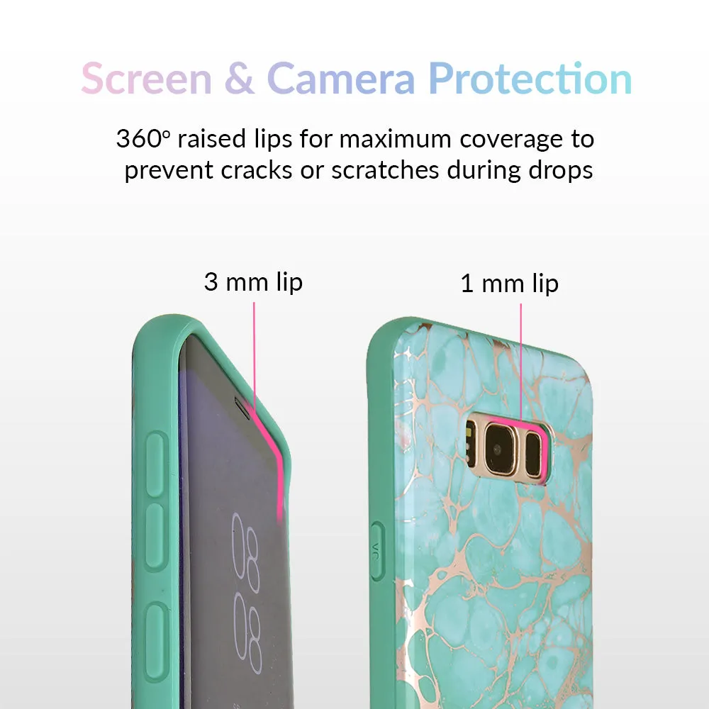 Turquoise Rose Gold Chrome Samsung Galaxy Case