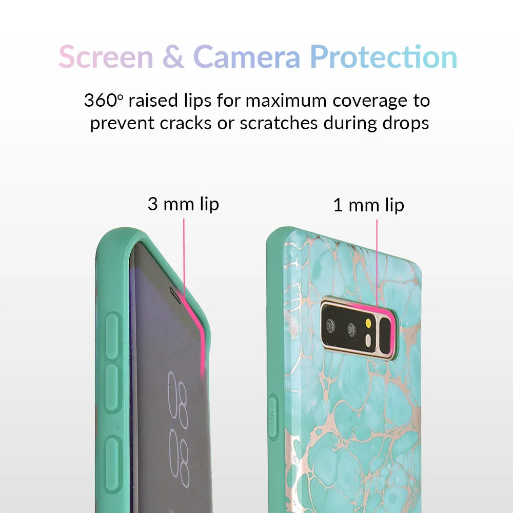 Turquoise Rose Gold Chrome Samsung Galaxy Case