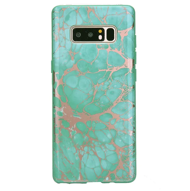 Turquoise Rose Gold Chrome Samsung Galaxy Case