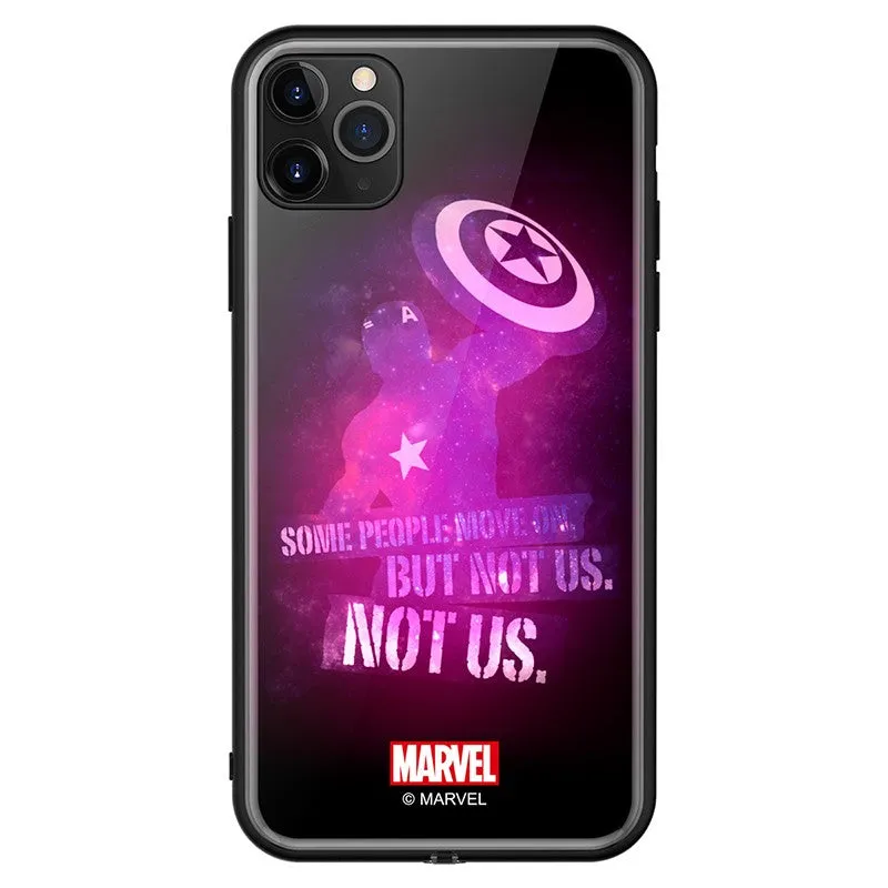 UKA Marvel Avengers Electric Flash Luminous Tempered Glass Back Case Cover