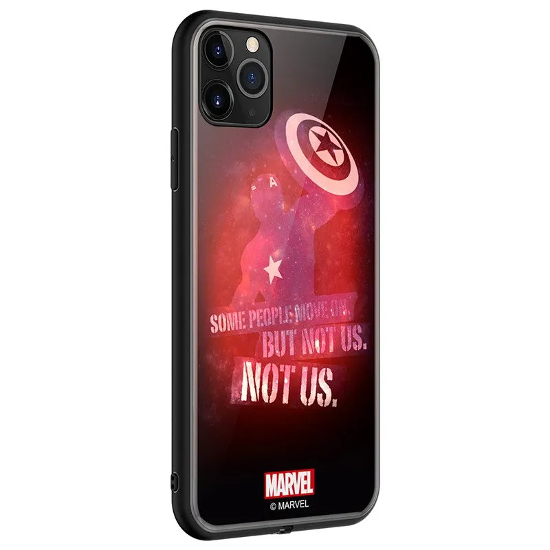 UKA Marvel Avengers Electric Flash Luminous Tempered Glass Back Case Cover