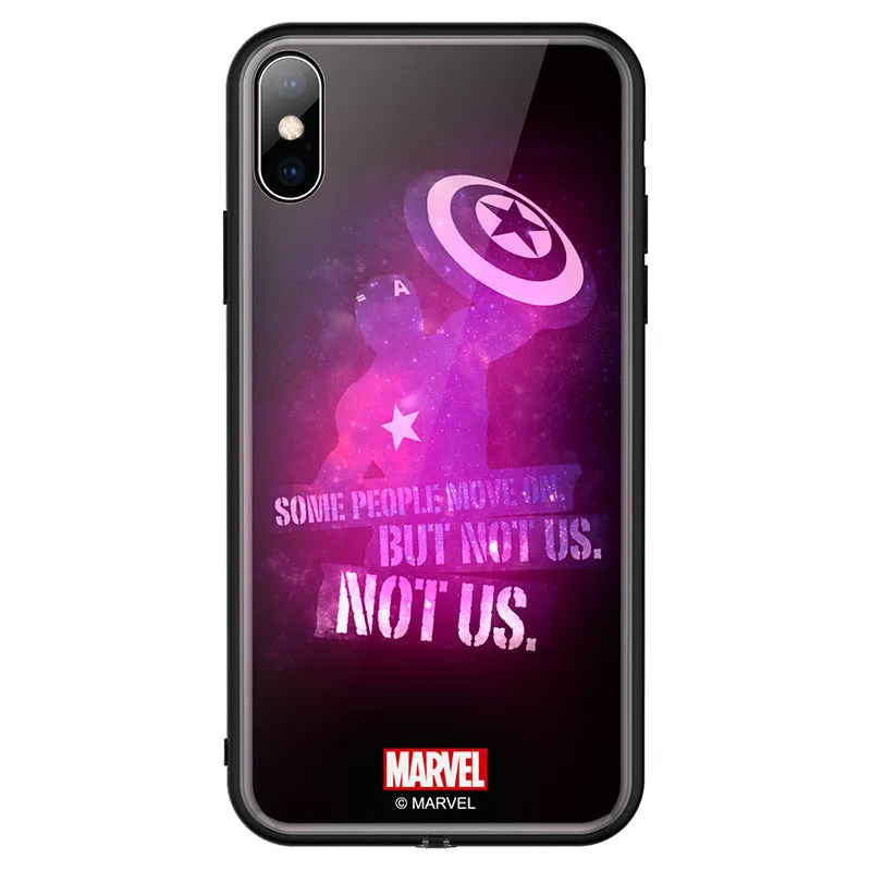UKA Marvel Avengers Electric Flash Luminous Tempered Glass Back Case Cover