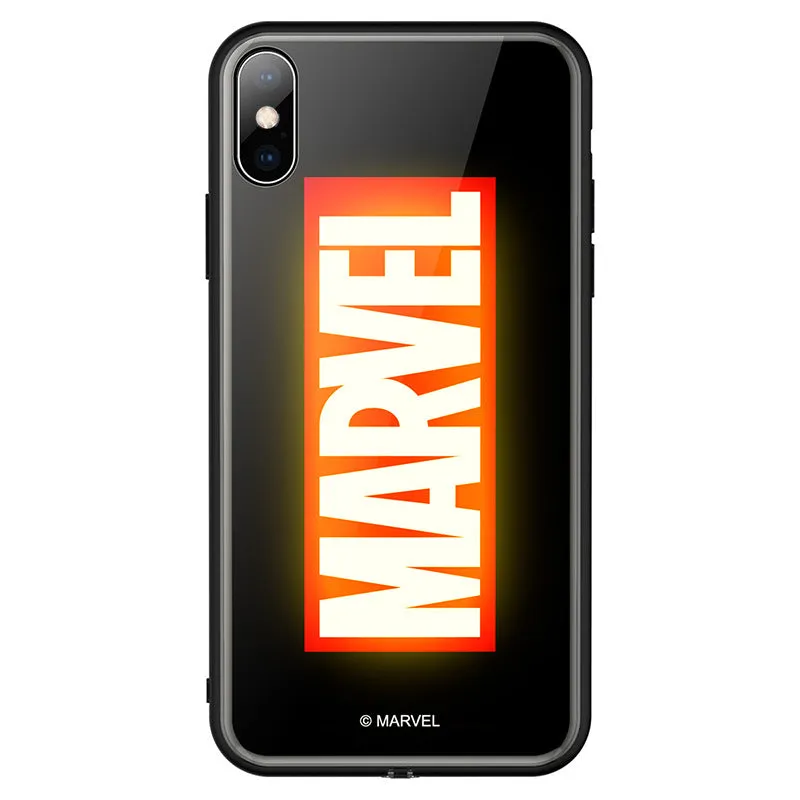UKA Marvel Avengers Electric Flash Luminous Tempered Glass Back Case Cover