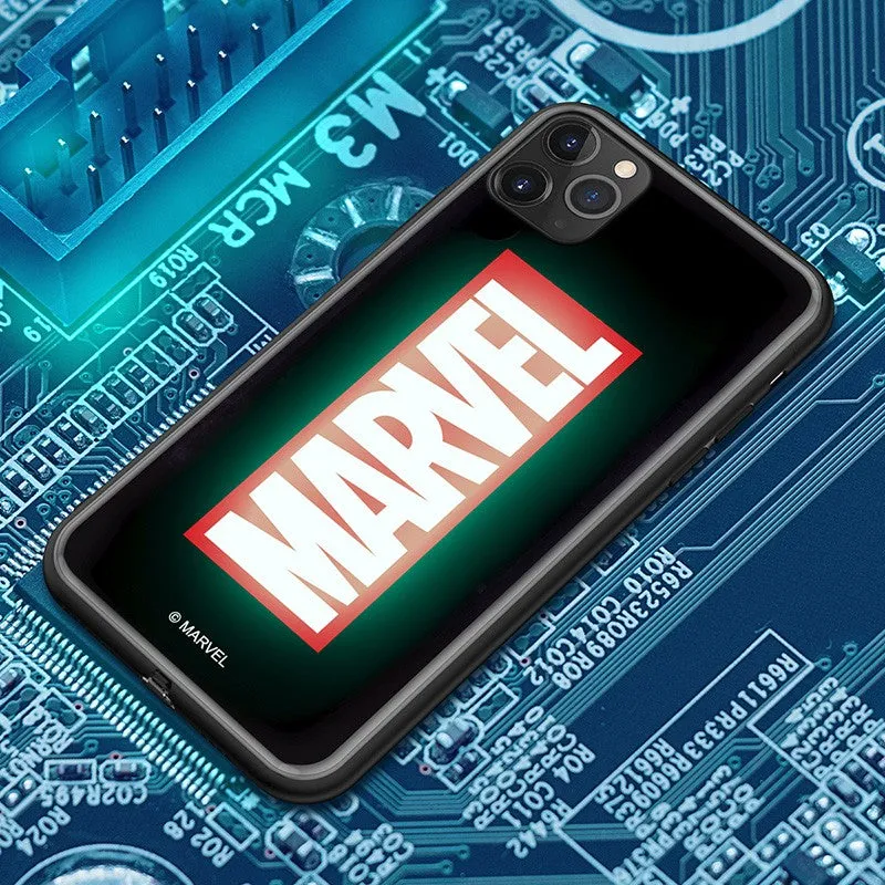 UKA Marvel Avengers Electric Flash Luminous Tempered Glass Back Case Cover
