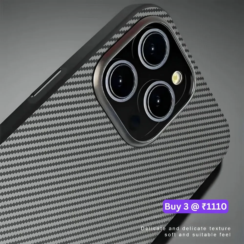 Ultra Thin Carbon Fiber Texture Matte Magsafe Phone Case - iPhone 13 Pro Max