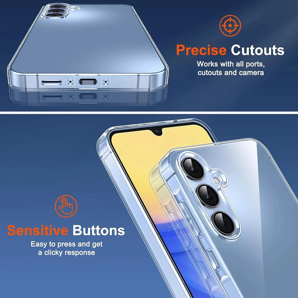 Ultra Thin Silicone Transparent Soft Phone Case for Samsung Galaxy A55 A54 A35 A34 A25 A24 A15 A14 5G Clear Back Cover Slim Shell