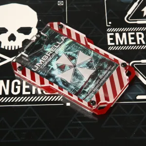 Umbrella Corp Cyberpunk keycard style card ID holder - Umbrella Corps badge holder.