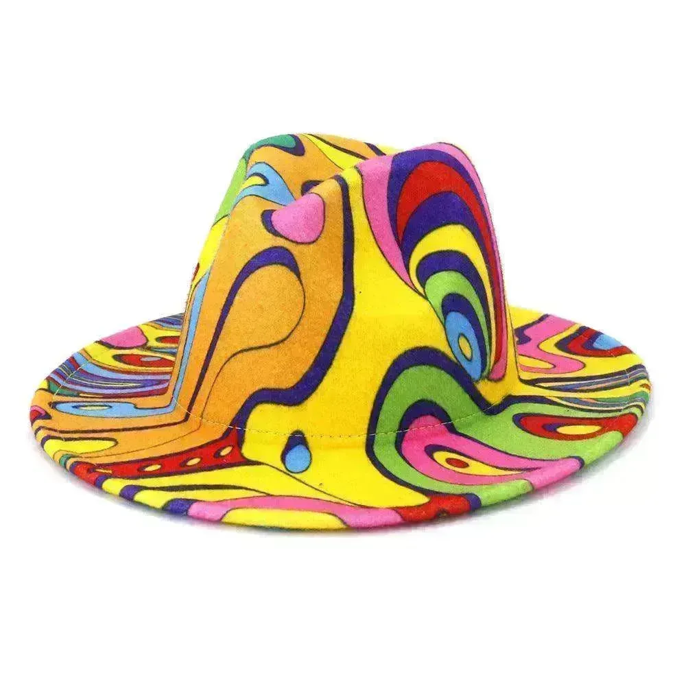 Unisex  Graffiti Big Brim Korean Style Fashion Hat