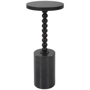Uttermost Bead Black Marble Drink Table