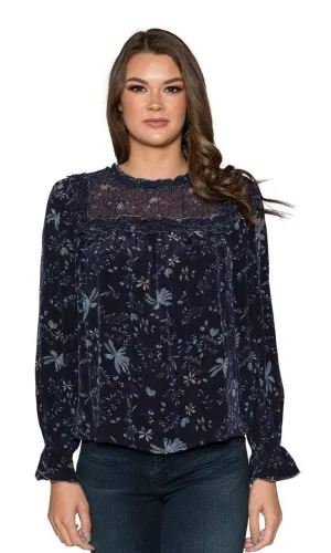 Velvet by Graham & Spencer Malia Floral Print Ruffle Top