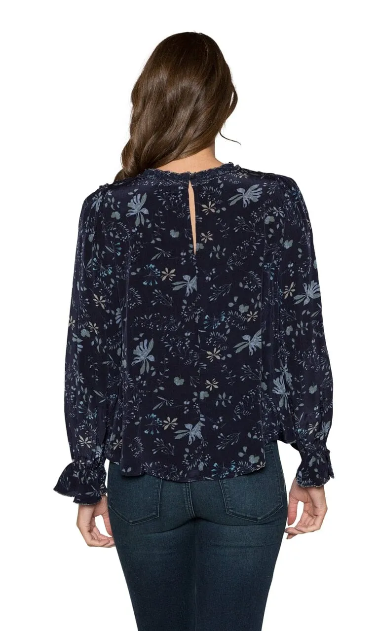 Velvet by Graham & Spencer Malia Floral Print Ruffle Top