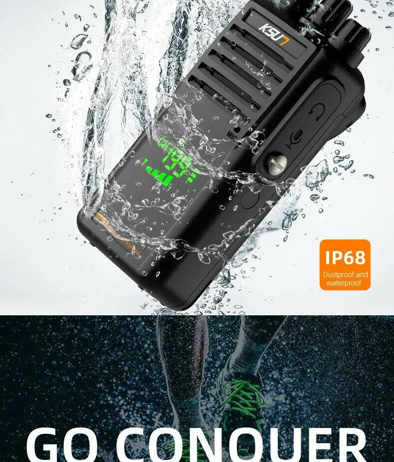 VHF Marine Walkie Talkie Waterproof Profesional Long Range Amateur Radio Station IP68 For Fishing Kayak Two-Way Radio KSUT P85