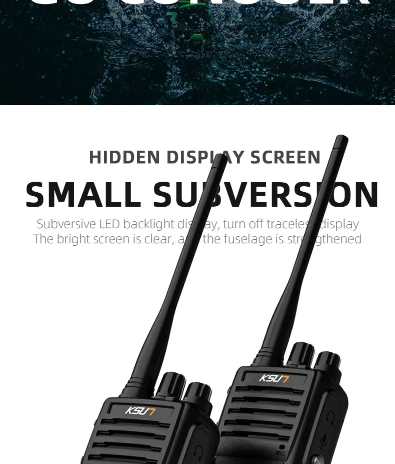 VHF Marine Walkie Talkie Waterproof Profesional Long Range Amateur Radio Station IP68 For Fishing Kayak Two-Way Radio KSUT P85