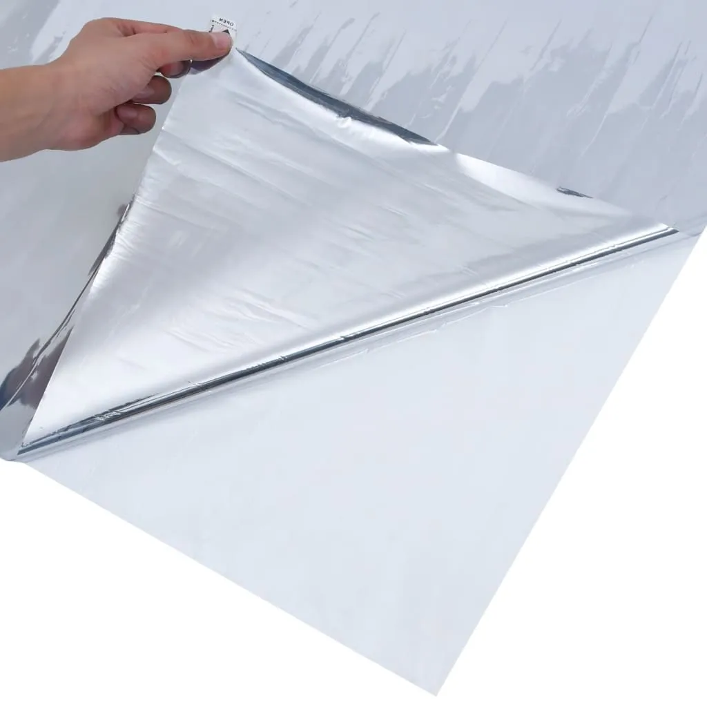 vidaXL Solar Film Static Reflective Effect Silver 60x500 cm PVC