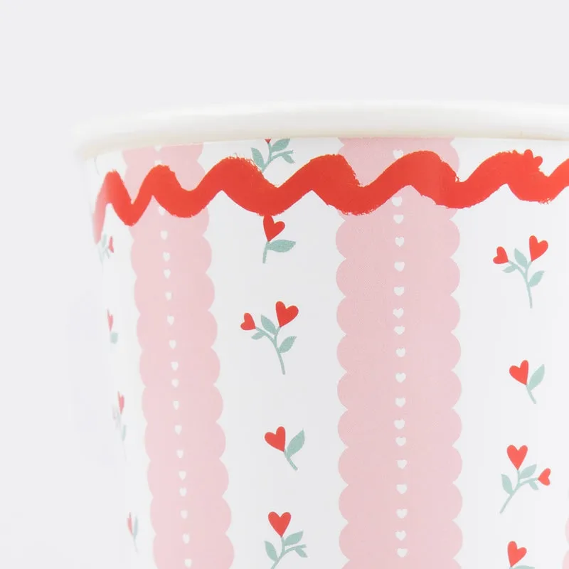 Vintage Rose Cups 8pk.