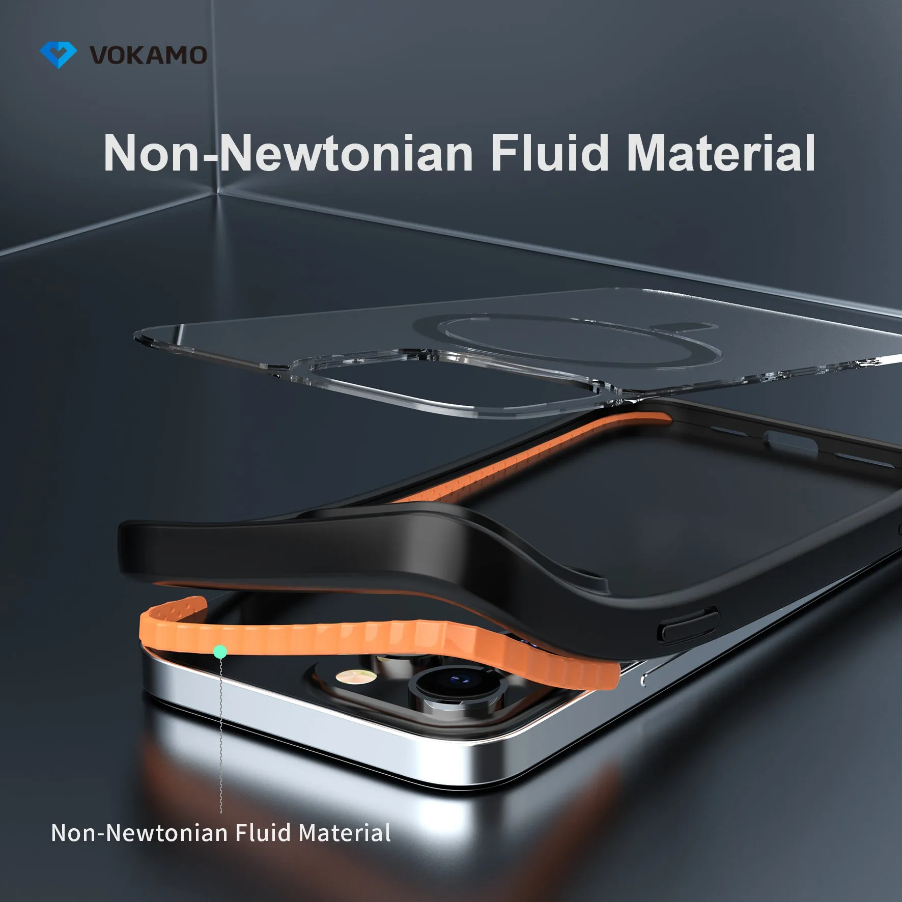 VOKAMO Matte Clear Magnetic Shockproof Case for iPhone 14 Pro Max/14 Pro/14/14 Plus Case with MagSafe