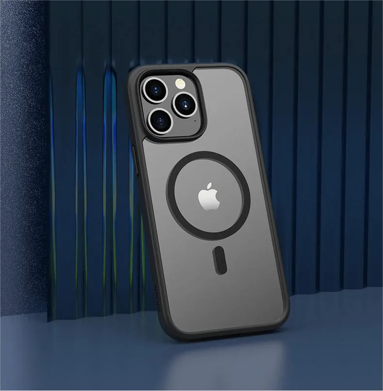 VOKAMO Matte Clear Magnetic Shockproof Case for iPhone 14 Pro Max/14 Pro/14/14 Plus Case with MagSafe