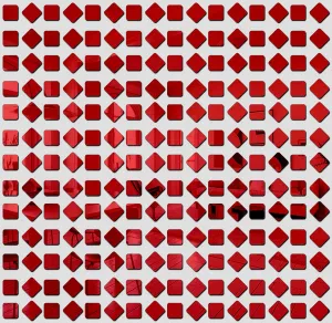 Wall1ders Curve 200 Squre Red (Each Piece Size 3 cm), Mirror Stickers for Wall, Acrylic Stickers, Wall Mirror Stickers, Wall Stickers for Bedroom, Hall, Home Offices