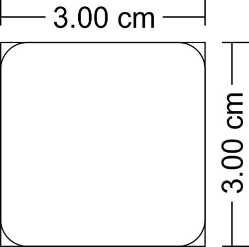 Wall1ders Curve 200 Squre Red (Each Piece Size 3 cm), Mirror Stickers for Wall, Acrylic Stickers, Wall Mirror Stickers, Wall Stickers for Bedroom, Hall, Home Offices