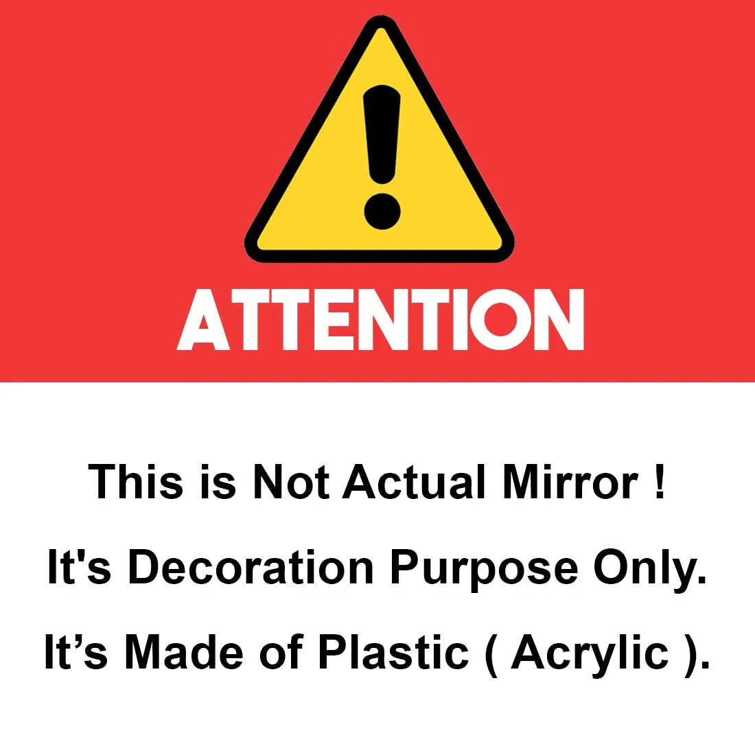 WallDaddy - Self Adhesive Plastic Oval Mirror for Wall Stickers (30x20) Cm Frameless Flexible Mirror for Bathroom | Bedroom | Living Room (C-OvalMirror) Wall Sticker Mirror Non-Glass