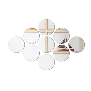 WallWear Mirror Sticker for Home Decoration | Mirror Finish Wall Stickers | Pack of 9 (Circle Silver) -Self Adhesive Acrylic Sticker, Mirror Stickers for Home & Festivals Decoration