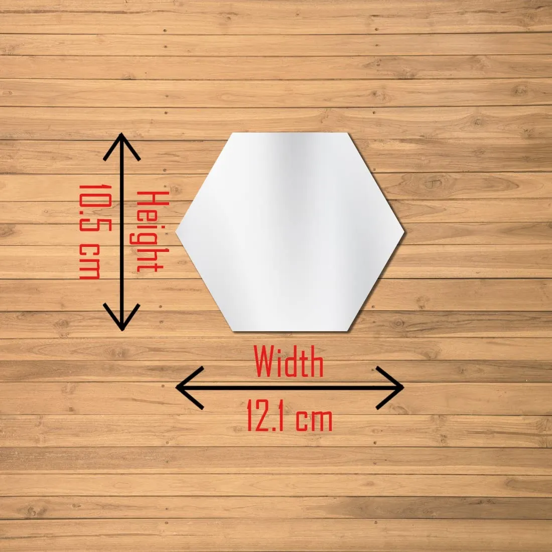 WallWear offering 3D Large Hexagon Acrylic Stickers (Pack of 7) with 10 Butterfly Acrylic Mirror Wall Stickers for Home & Offices(Silver), Self-Adhesive