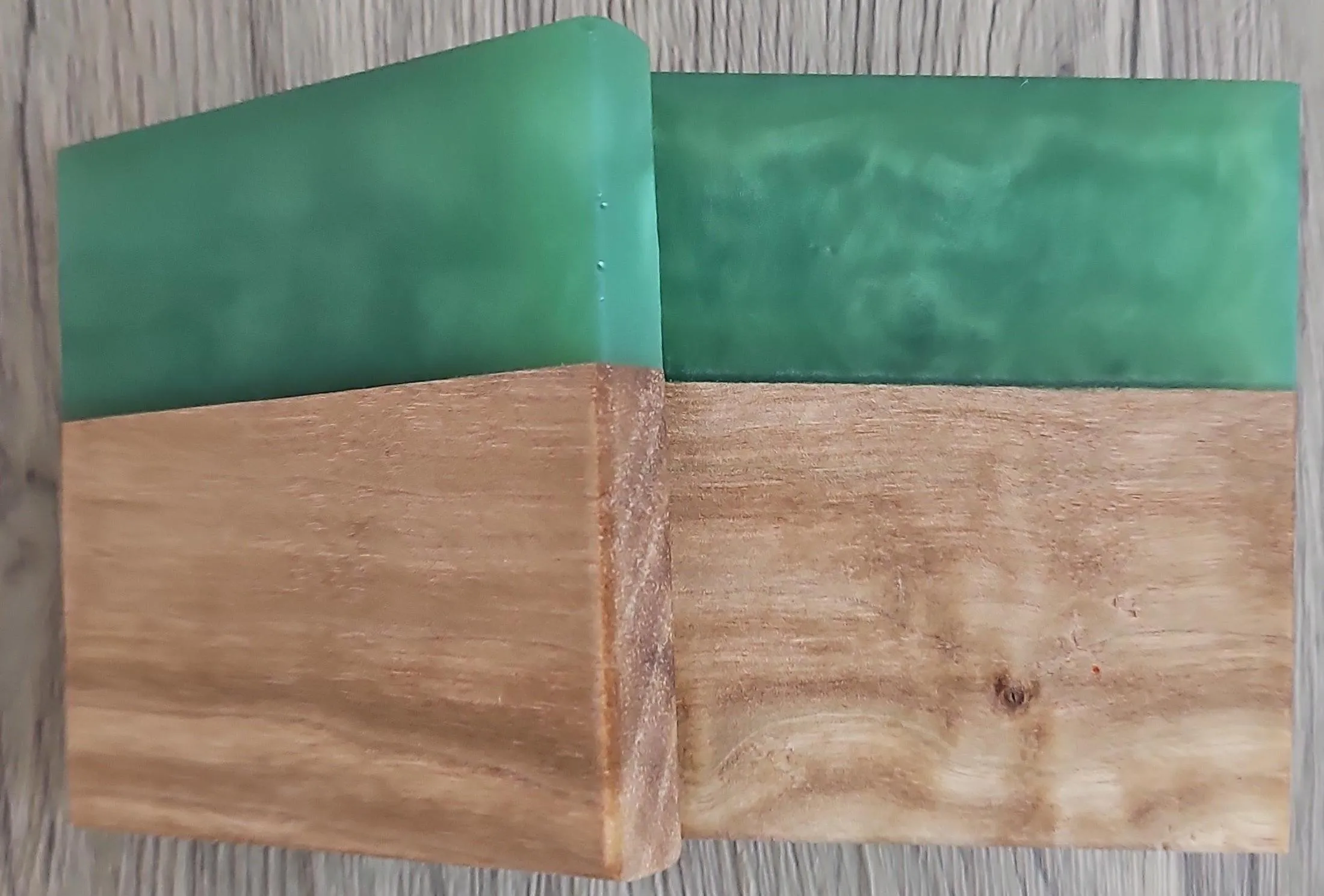 Walnut with Medium Green Epoxy Coaster