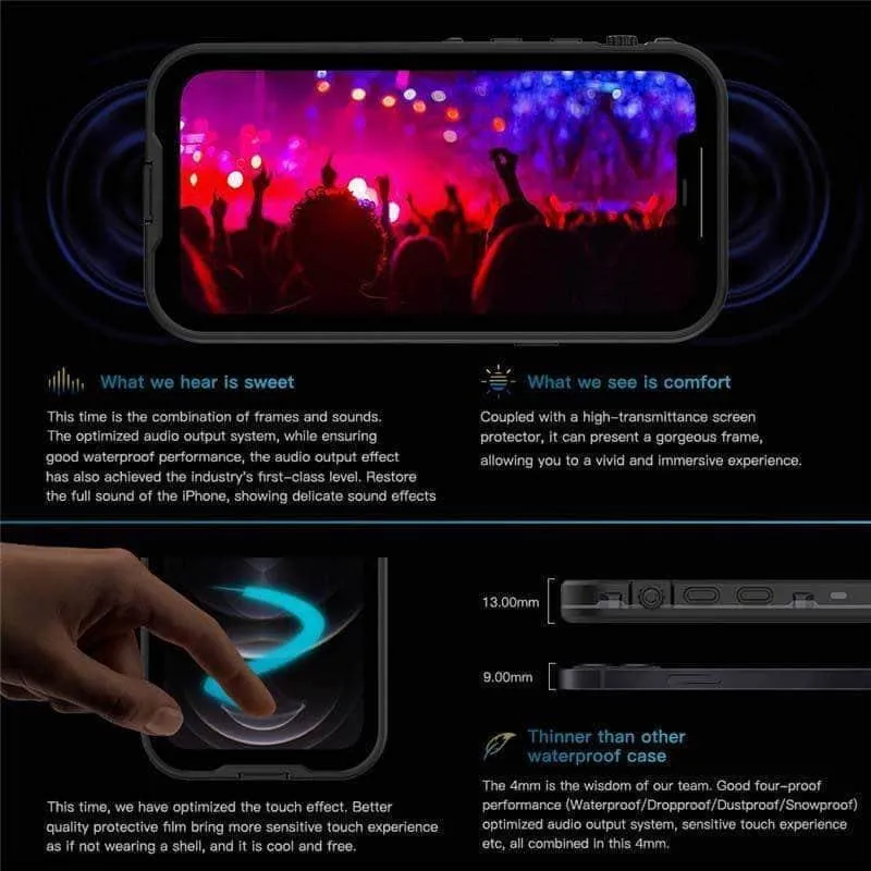 Waterproof iPhone IP68 2M Underwater Shockproof Sealed Case