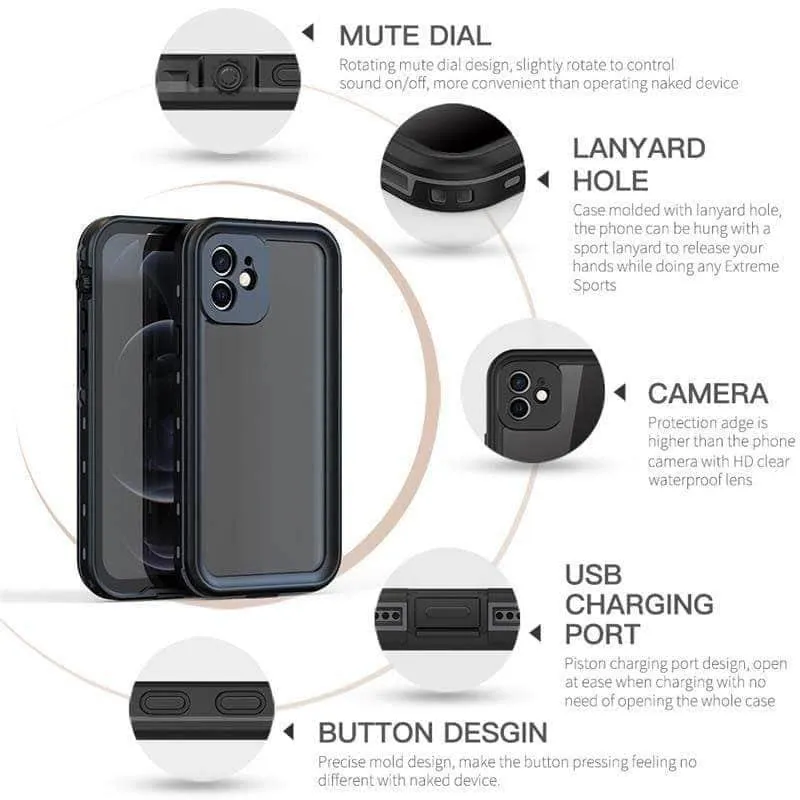 Waterproof iPhone IP68 2M Underwater Shockproof Sealed Case
