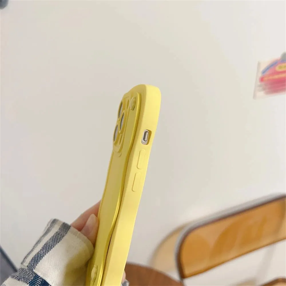 Wavy Edge Shockproof Wrist Strap Case For iPhone