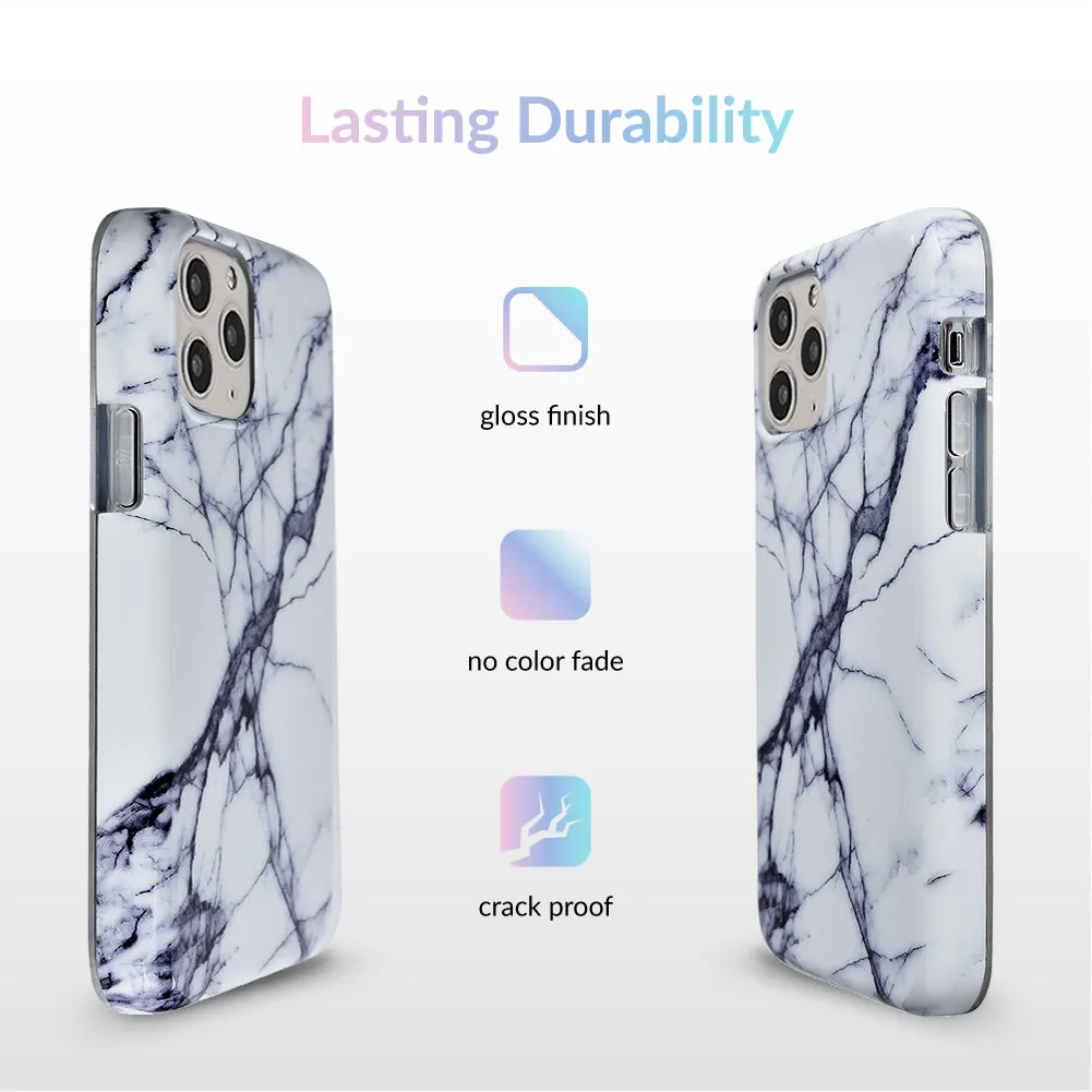 White & Gray Marble iPhone Case