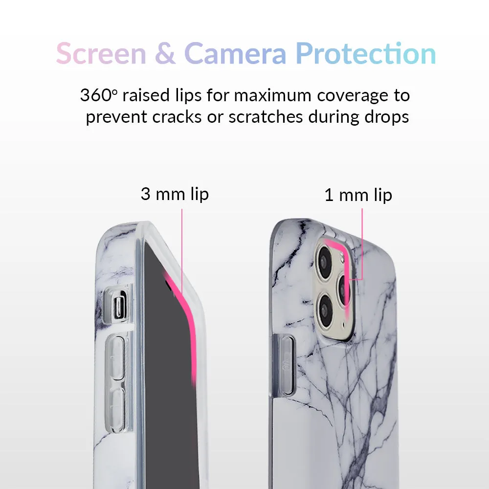White & Gray Marble iPhone Case