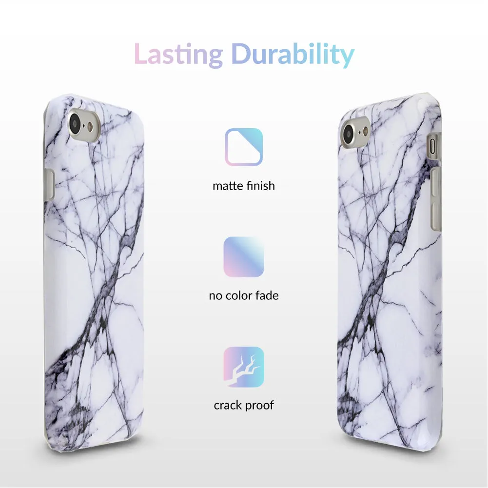White & Gray Marble iPhone Case