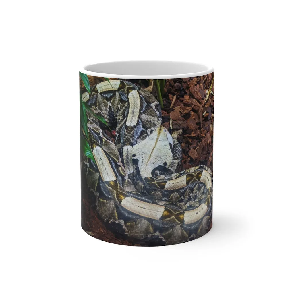 White Black Snake Color Changing Mug