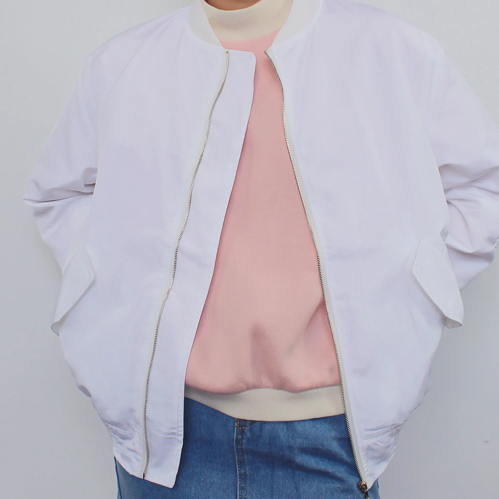 WHITE KOKO BOMBER JACKET