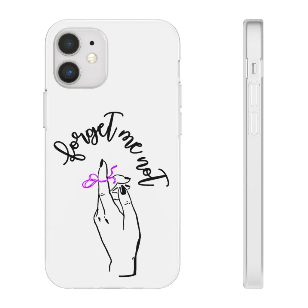 White Phone Case - Forget me (k)Not