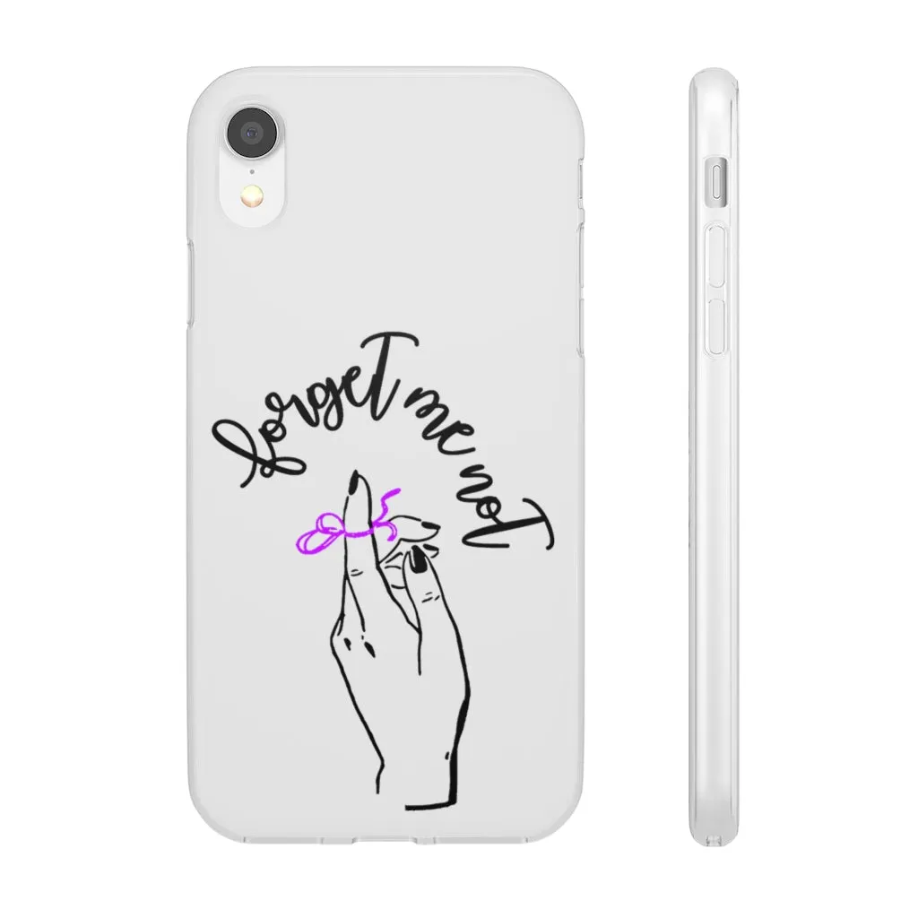 White Phone Case - Forget me (k)Not