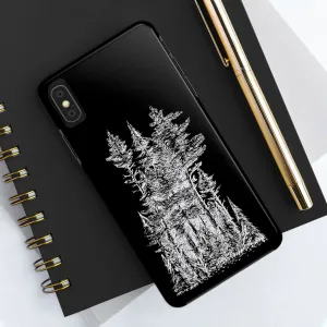 White Trees Forest Phone Case - Minimalist Nature-Inspired Design, Simple Woodland Art Cover for iPhone & Samsung