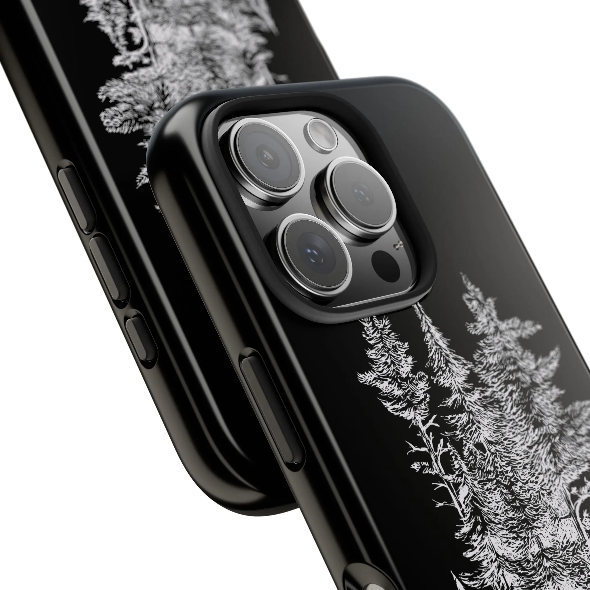 White Trees Forest Phone Case - Minimalist Nature-Inspired Design, Simple Woodland Art Cover for iPhone & Samsung