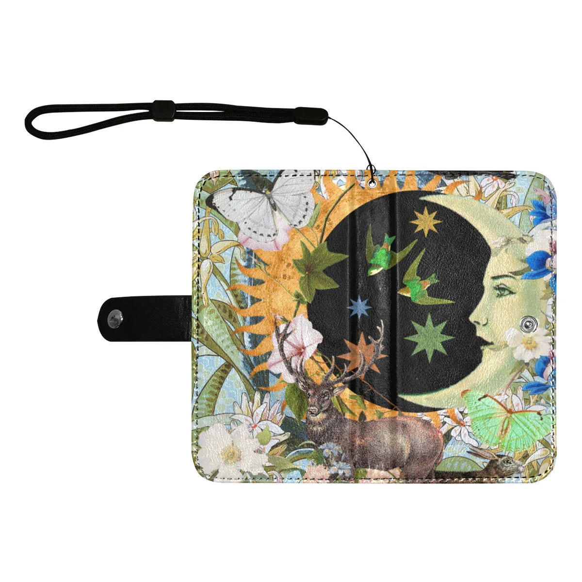 WitchyMade Celestial Flip Mobile Vegan Clutch Wallet, Witchy, Witchy Wallet, Pagan, Occult, Mobile