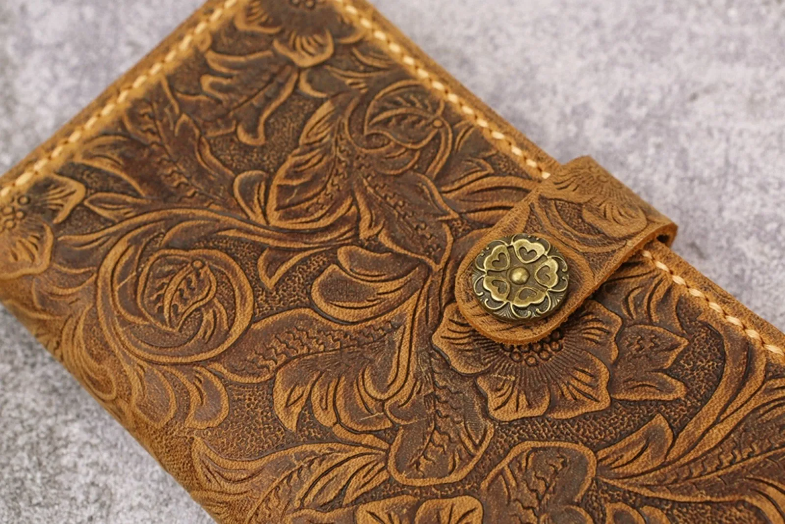 Women embossing leather iPhone 14 13 12 pro wallet case iPhone 13 12 mini wallet tooled leather iPhone X XS Max wallet case cover