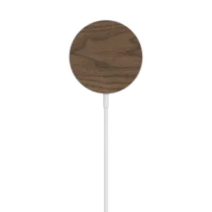 Wooden Magnetic Wireless Charger Compatible with MagSafe for iPhone 12 through 15