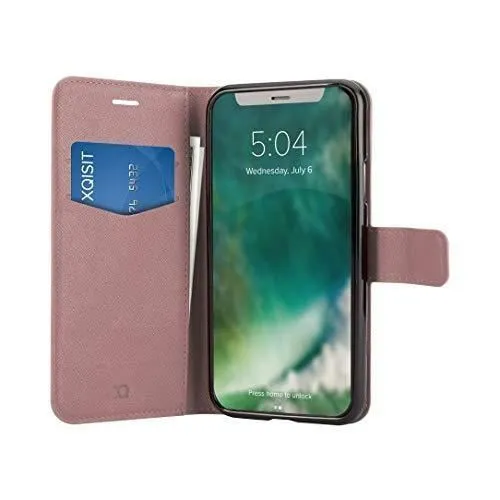 Xqisit Wallet Case Pouch Viskan for iPhone XS Max Rose Gold Pink