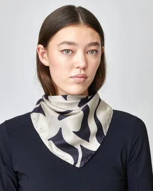 Yagya Monogram Silk Scarf Tan