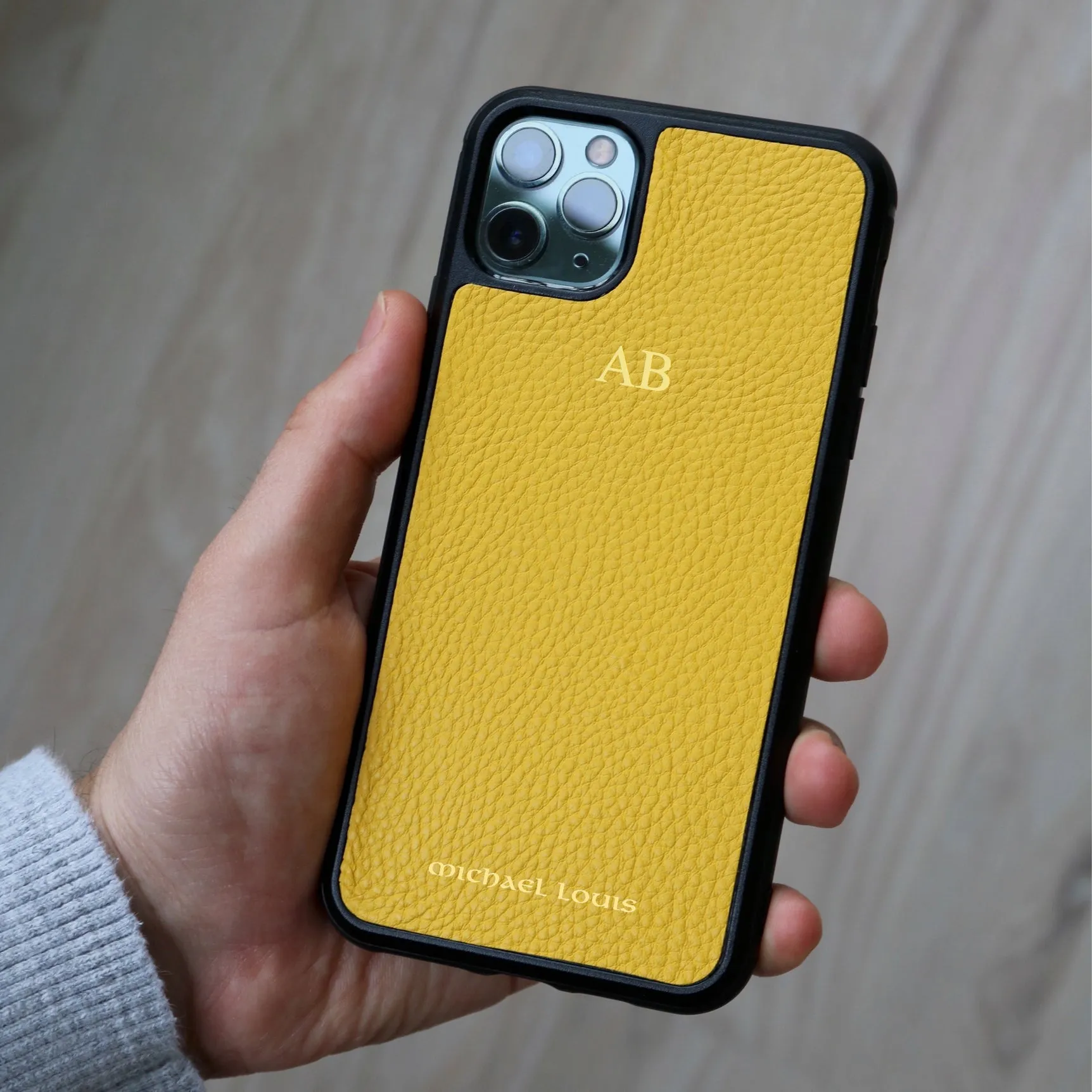 Yellow Pebbled Leather iPhone 11 Pro Case