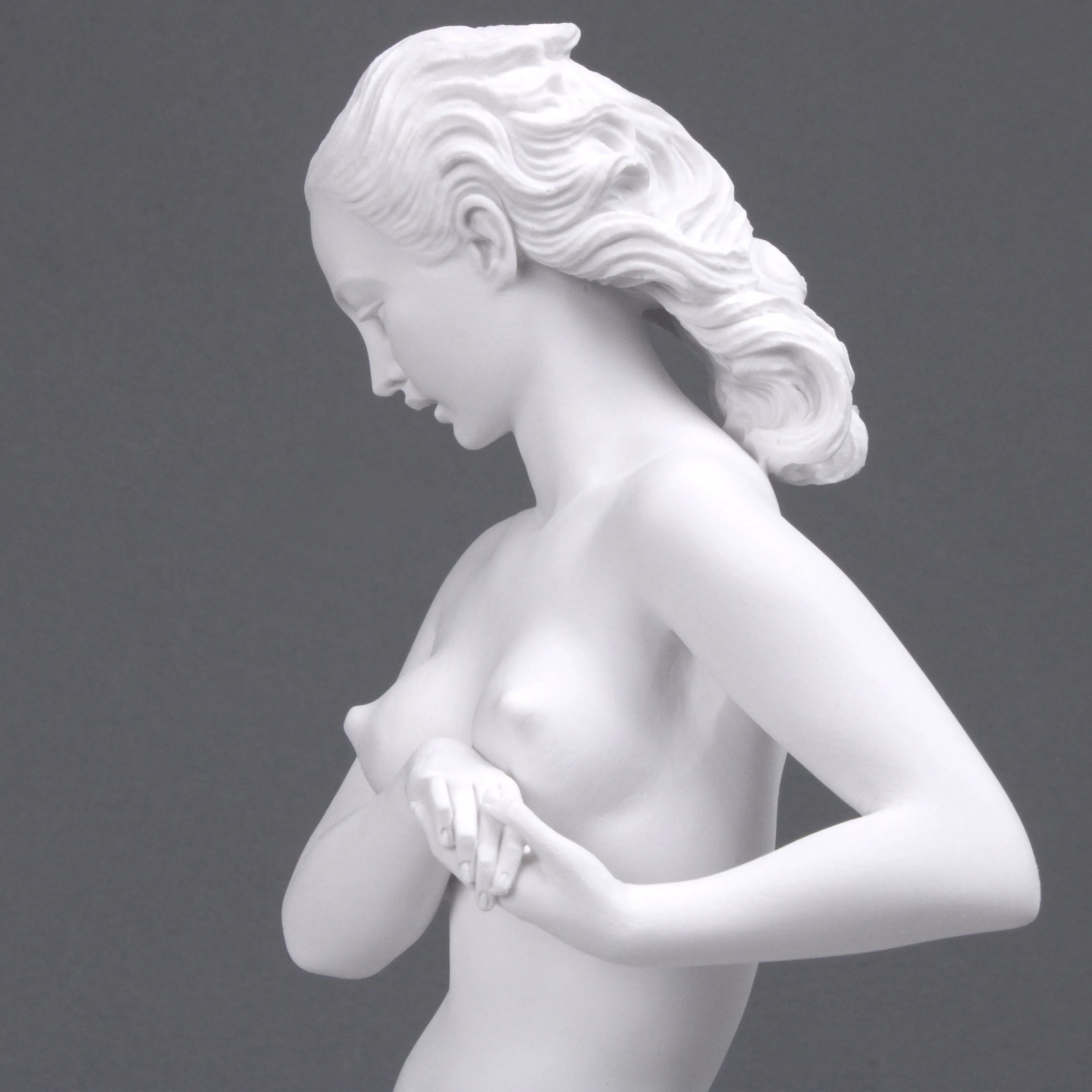 Young Lady with a Swan Statue