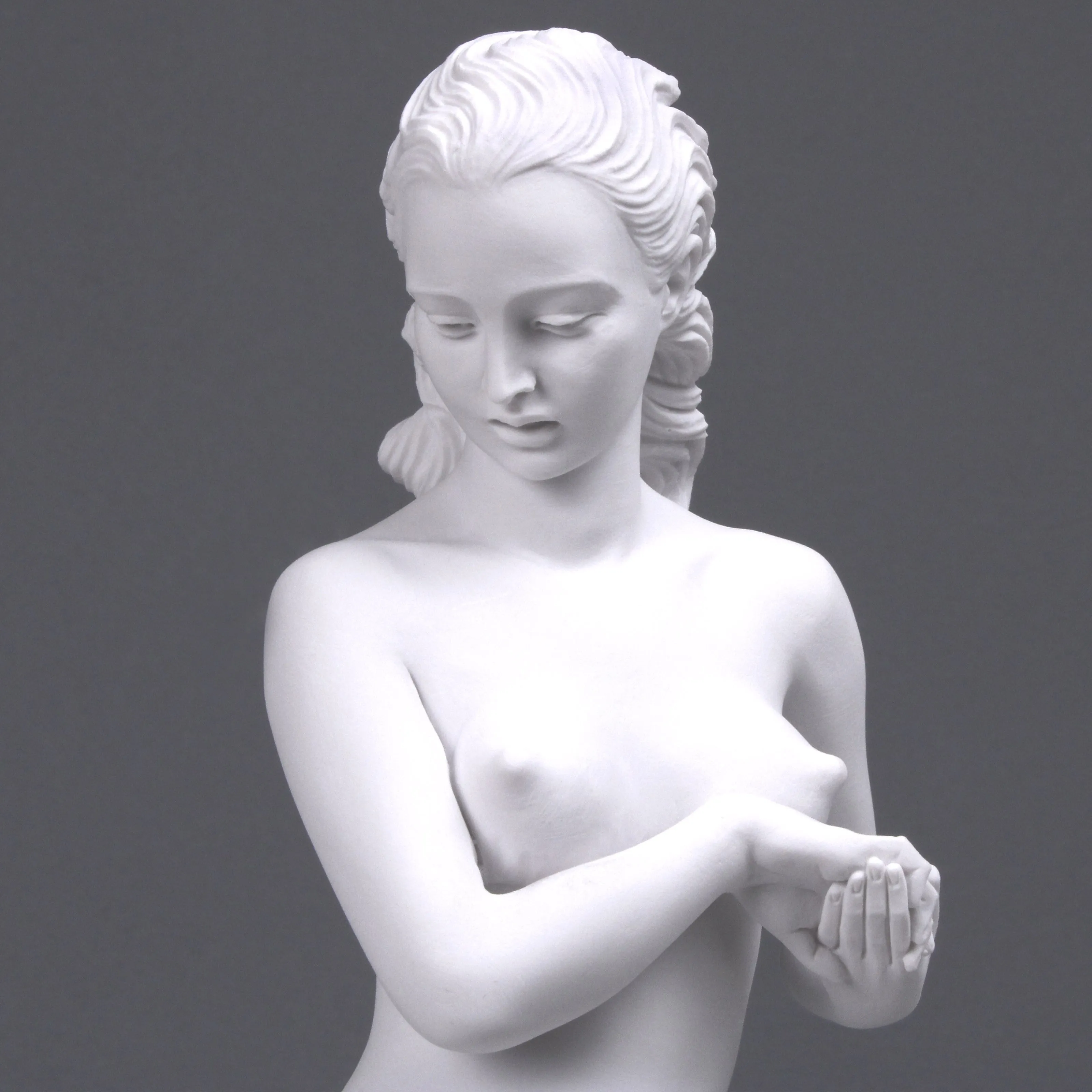 Young Lady with a Swan Statue