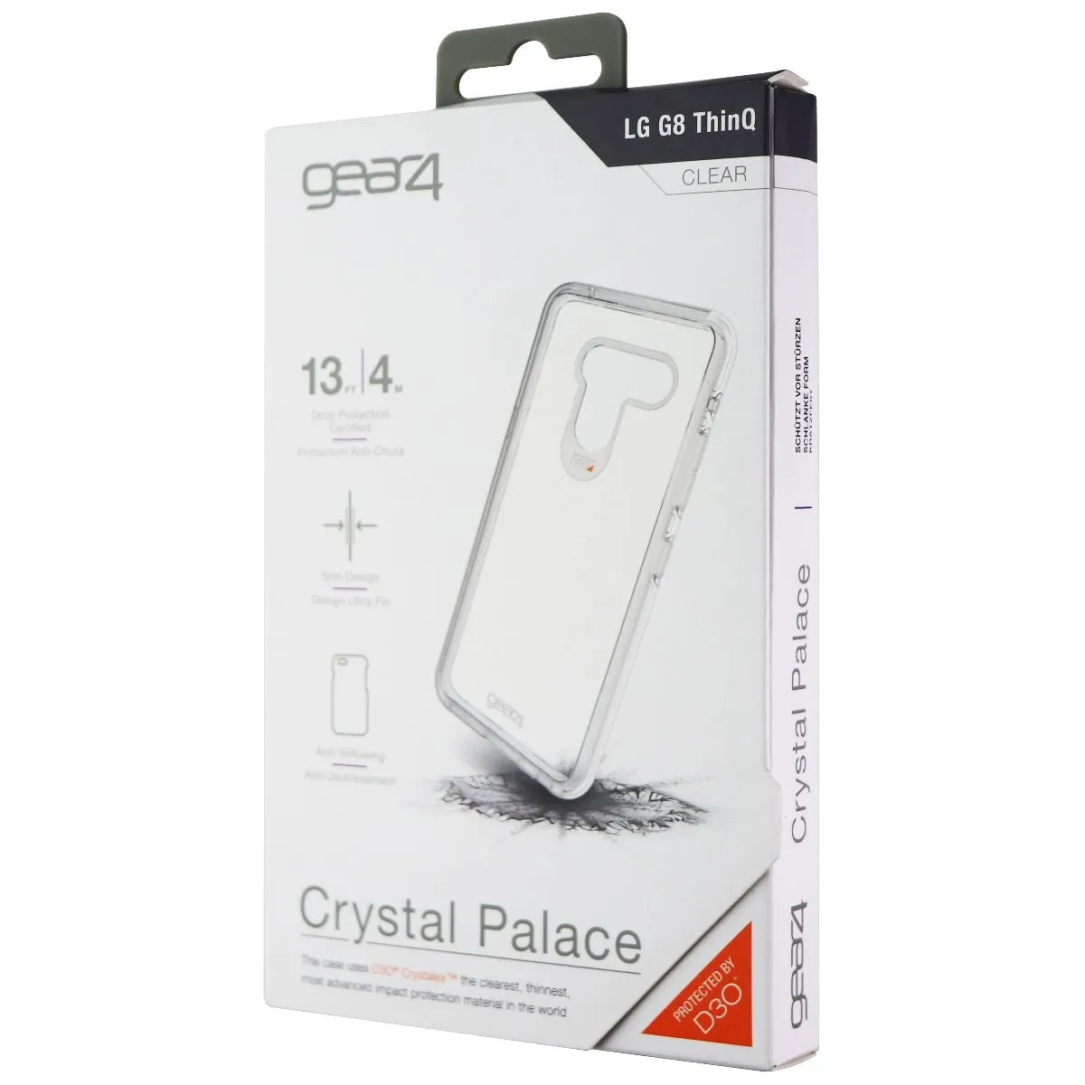 ZAGG Crystal Palace Series Hybrid Case for LG G8 ThinQ Smartphones - Clear