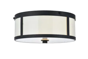 ZC121-LD6019 - Living District: Hadrian 2 light 12 inch flat black flush mount