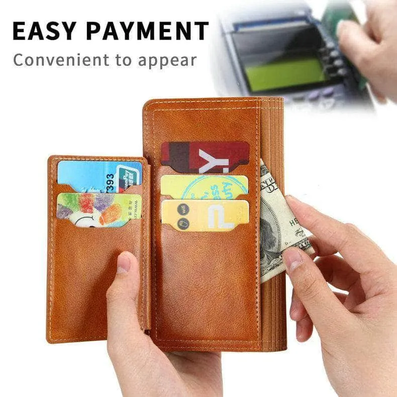 Zipper Leather Card Slot Flip Galaxy S21 Case